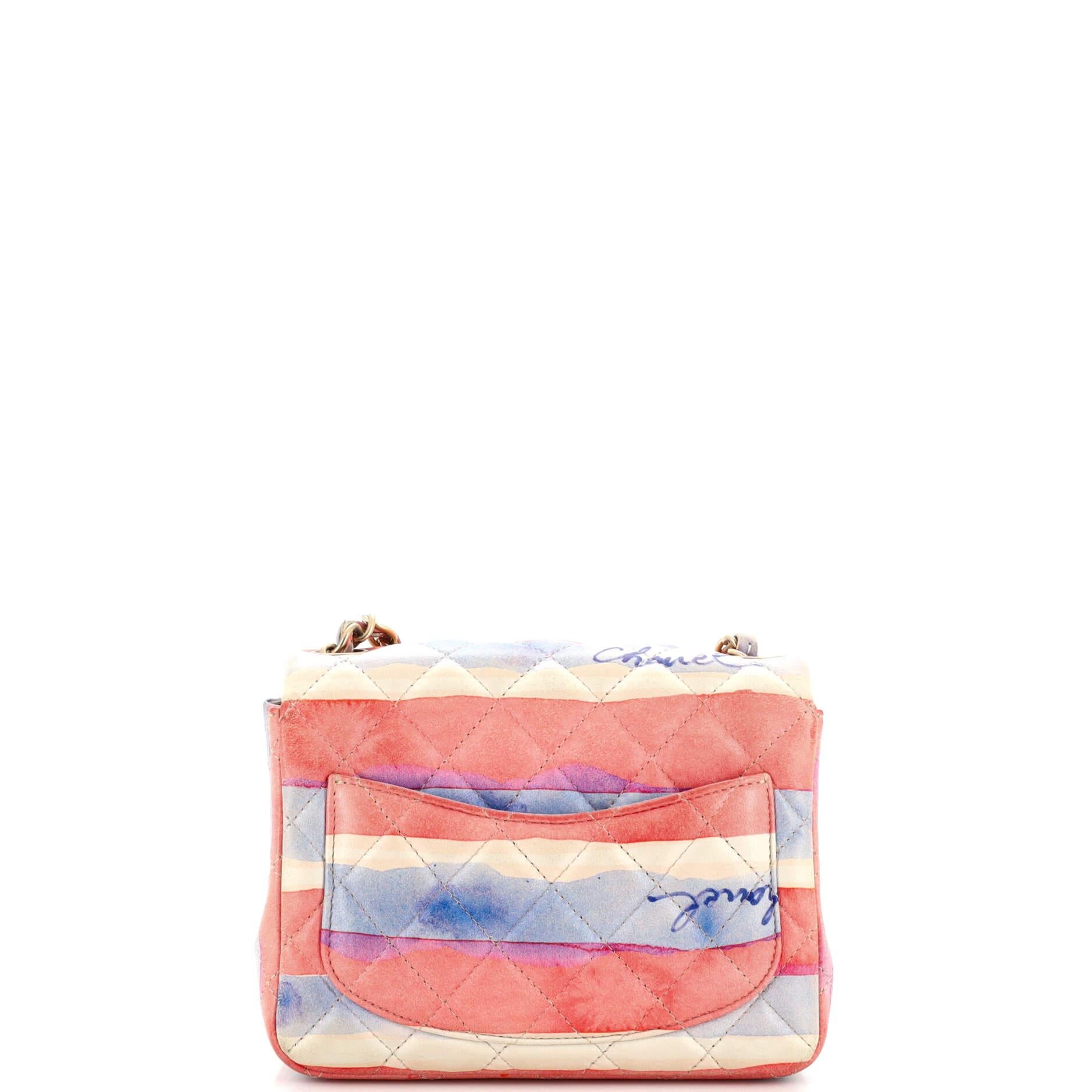 chanel watercolor flap bag