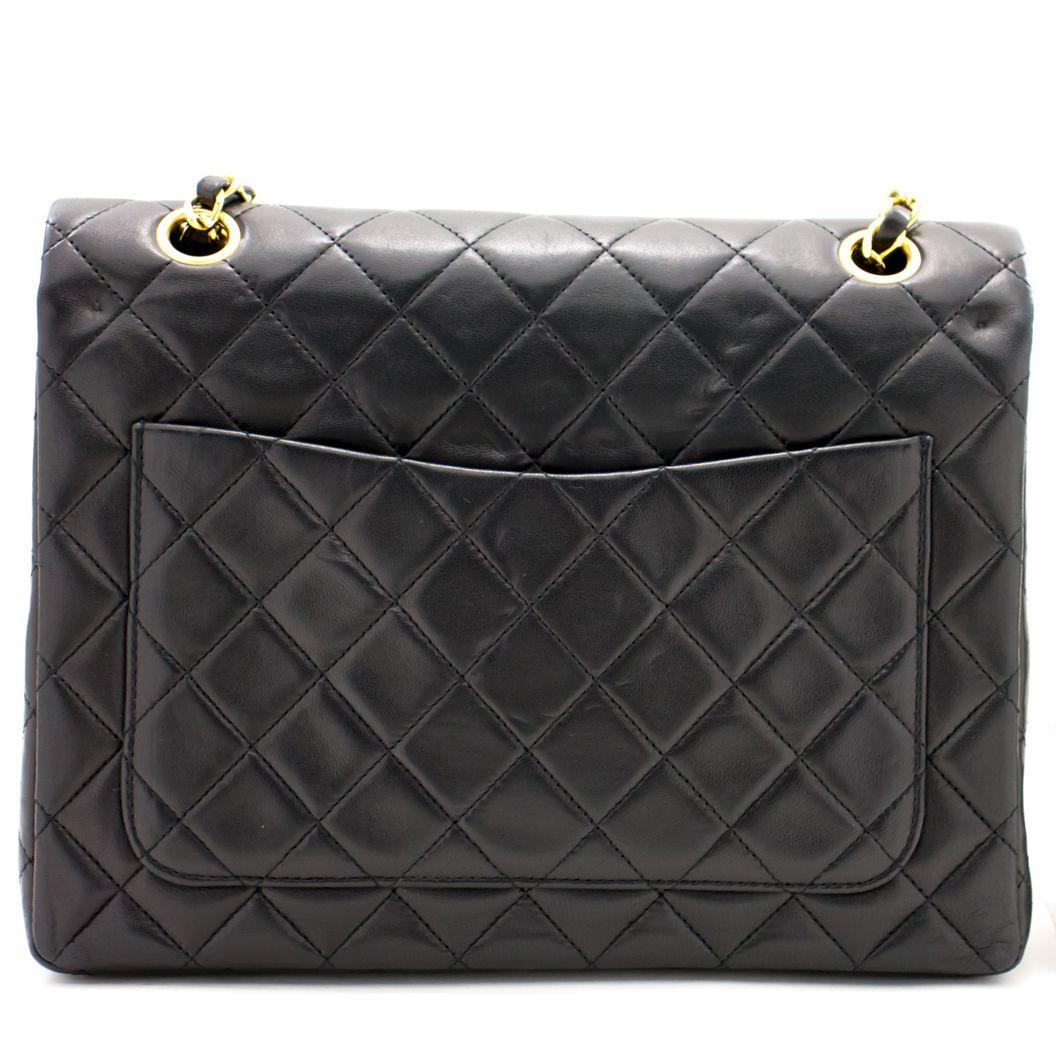 Black Chanel Square Double Flap Bag