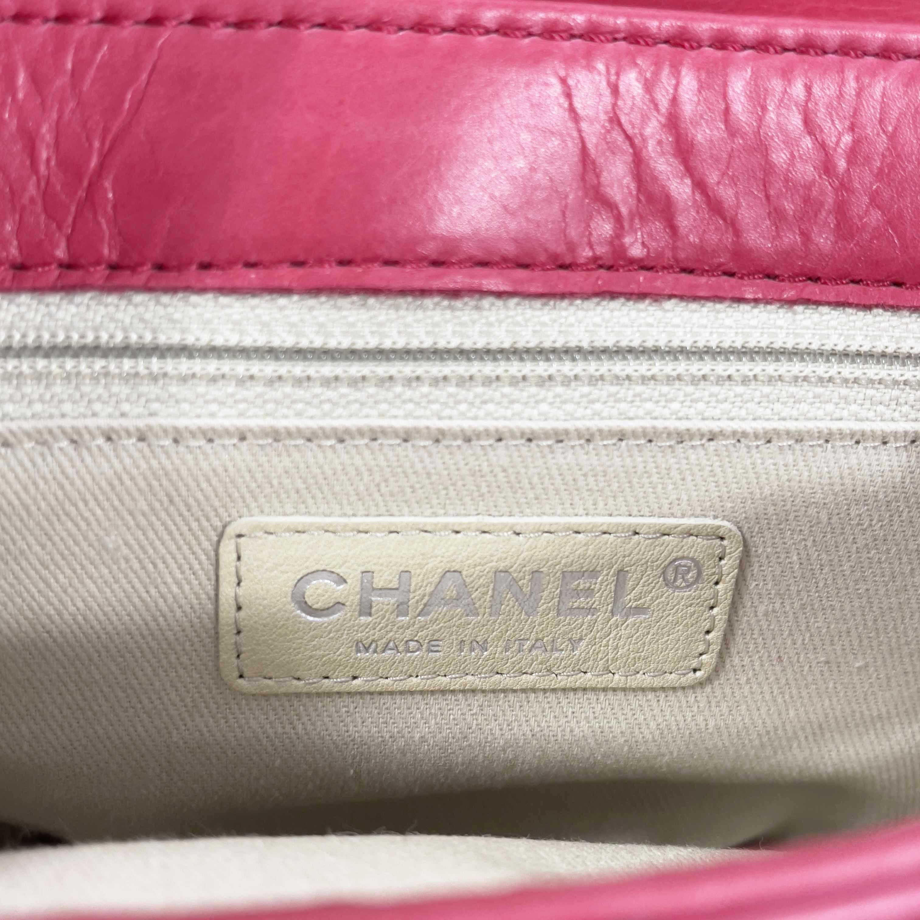 CHANEL Square Flap Quilted Lambskin Shoulder Crossbody Pink / Silver-tone For Sale 7