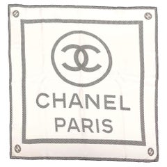 Chanel Square Motif CC Logo Silk Scarf