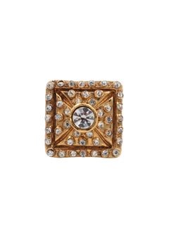 Chanel Square Rhinestone Earrings