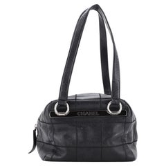 Chanel - Sac bowling carré matelassé Caviar Petit