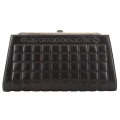 Chanel Square Stitch Frame Clutch Quilted Lambskin