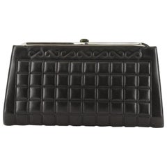 Chanel Square Stitch Frame Clutch Quilted Lambskin