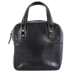 Chanel Square Stitch Satchel Quilted Leather Tall