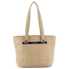 Chanel Square Stitch Tote Caviar Small