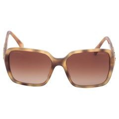 Occhiali da sole Chanel quadrati tartaruga marrone
