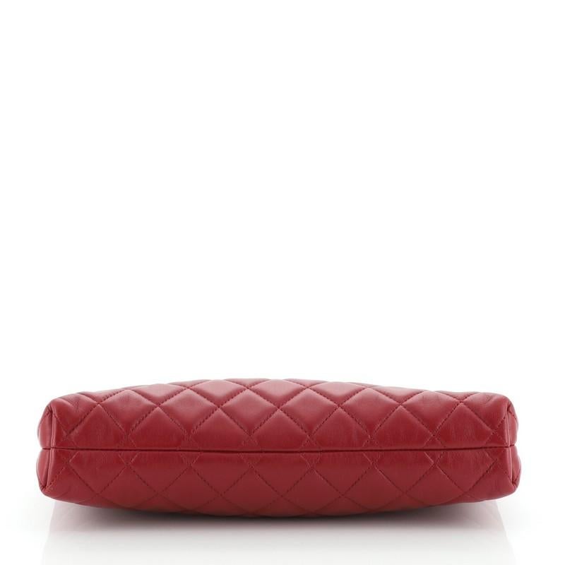 Chanel Square Timeless Clutch Quilted Lambskin In Good Condition In NY, NY
