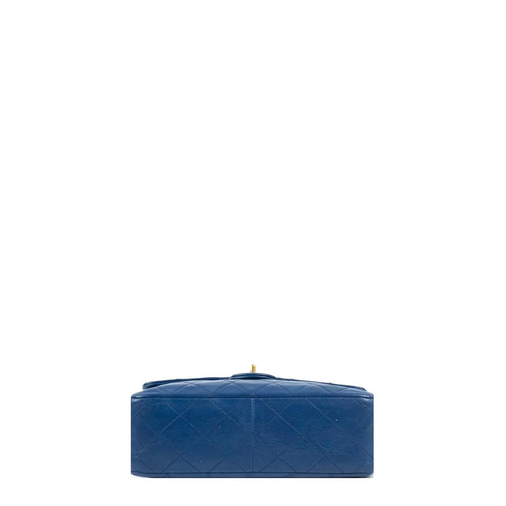 CHANEL, Square Vintage in blue leather For Sale at 1stDibs