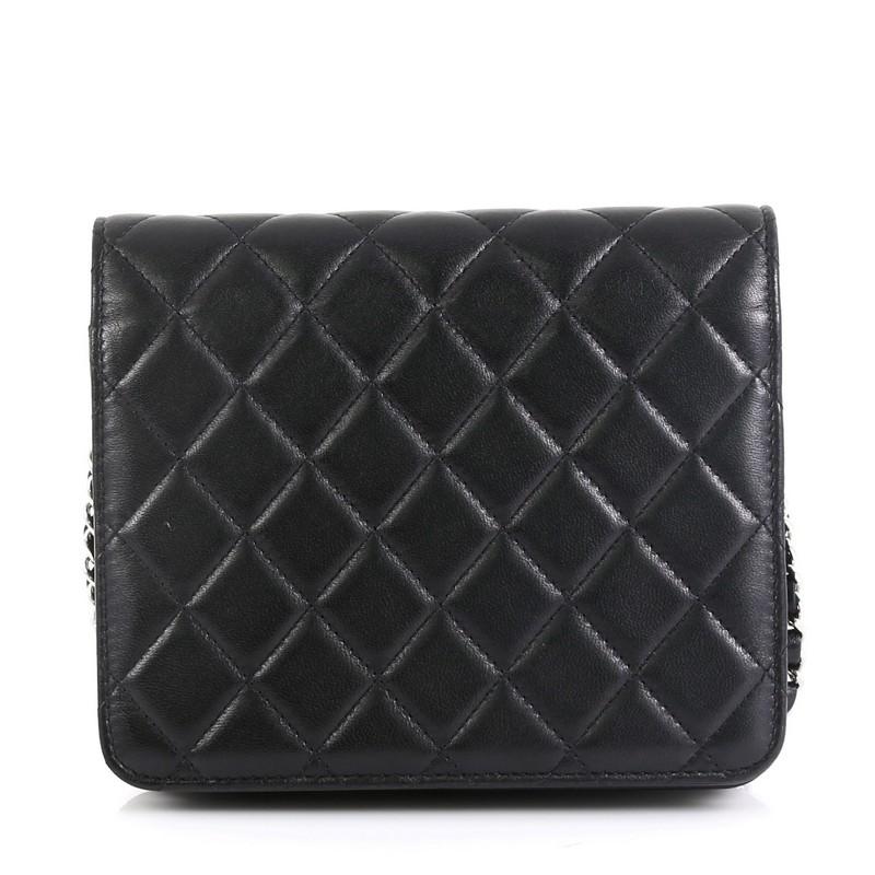 Chanel Square Wallet on Chain Quilted Lambskin In Good Condition In NY, NY
