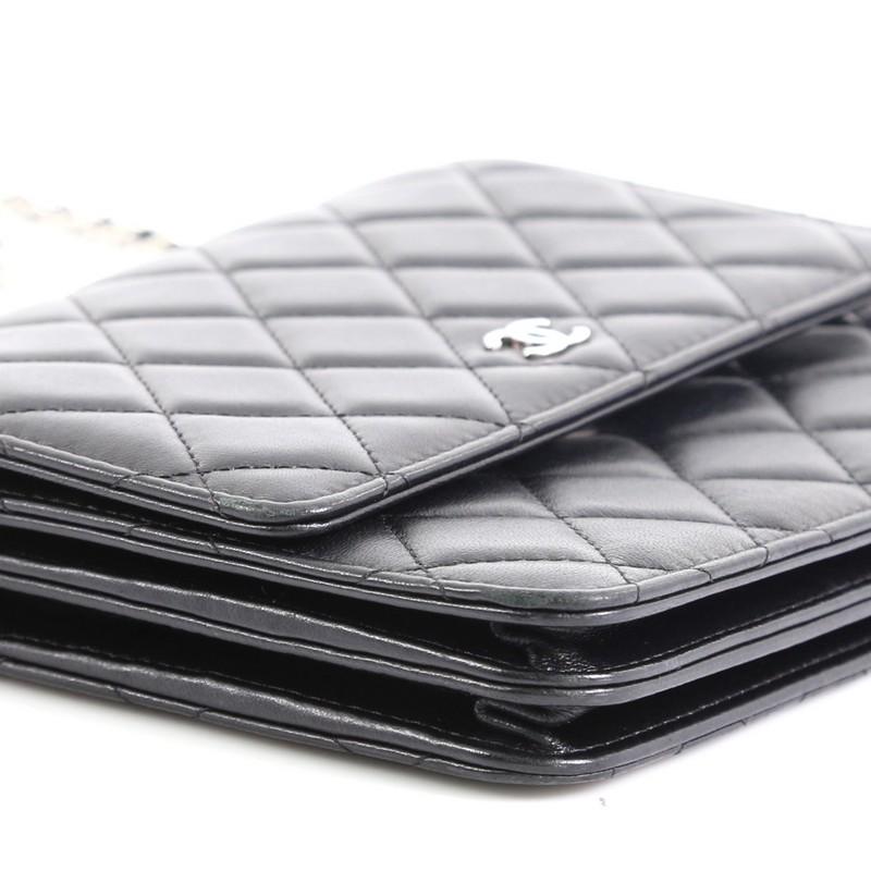 Chanel Square Wallet on Chain Quilted Lambskin 3