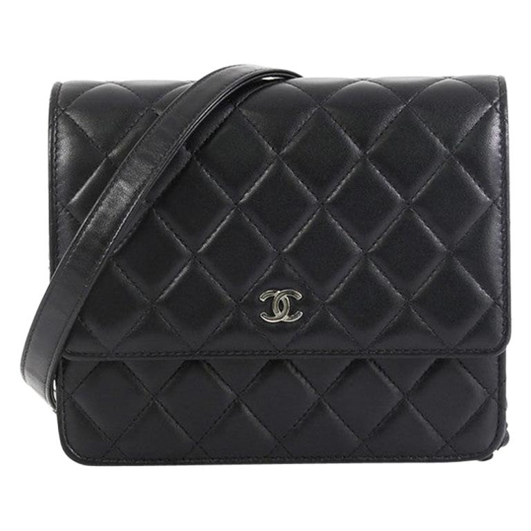 Chanel Square Wallet on Chain Quilted Lambskin