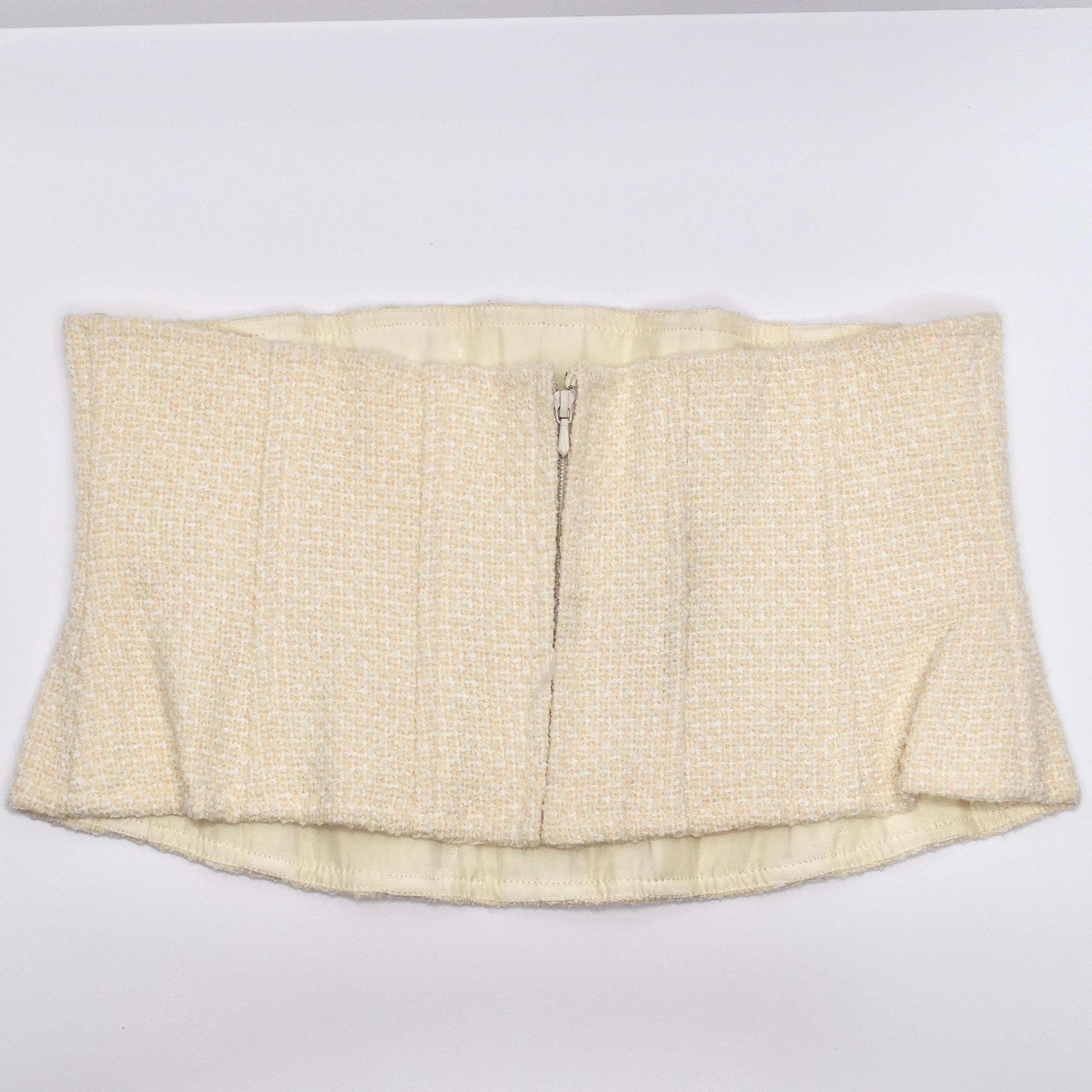 Chanel SS 1994 Tweed Corset Belt For Sale 2