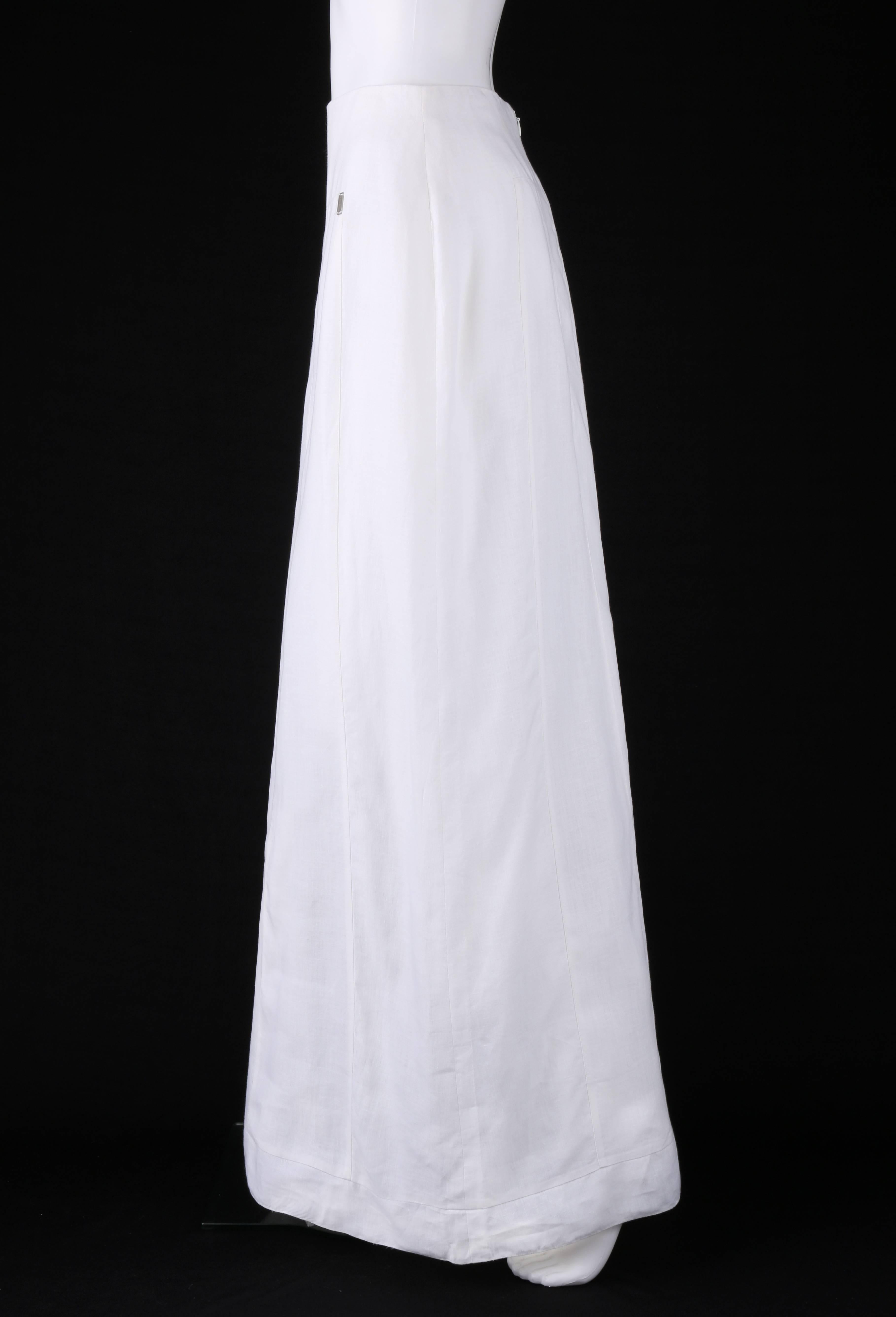 full length white skirt