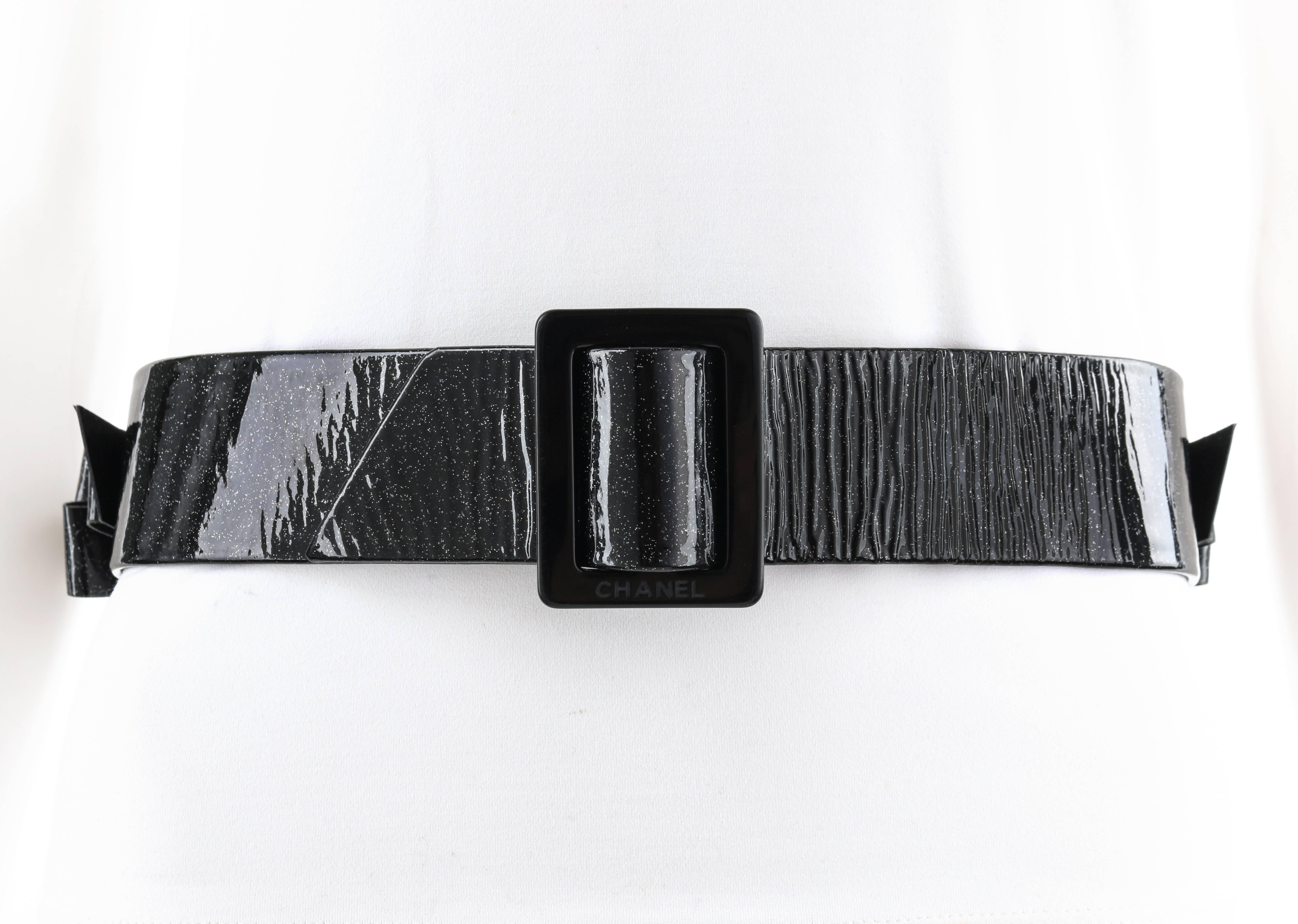 black glitter belt