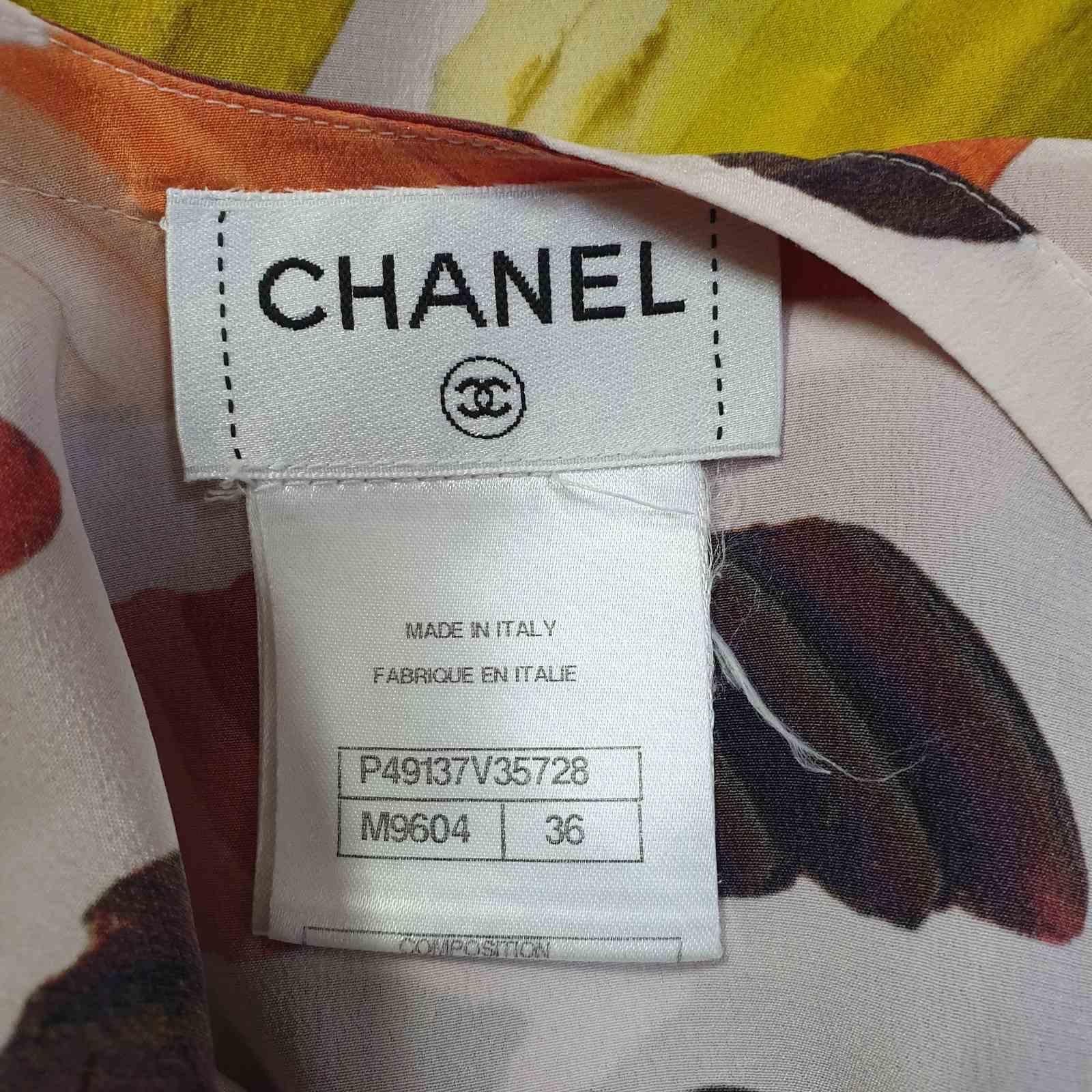 Chanel SS 2014 Multicoloured Silk Tank Top In Excellent Condition In Krakow, PL