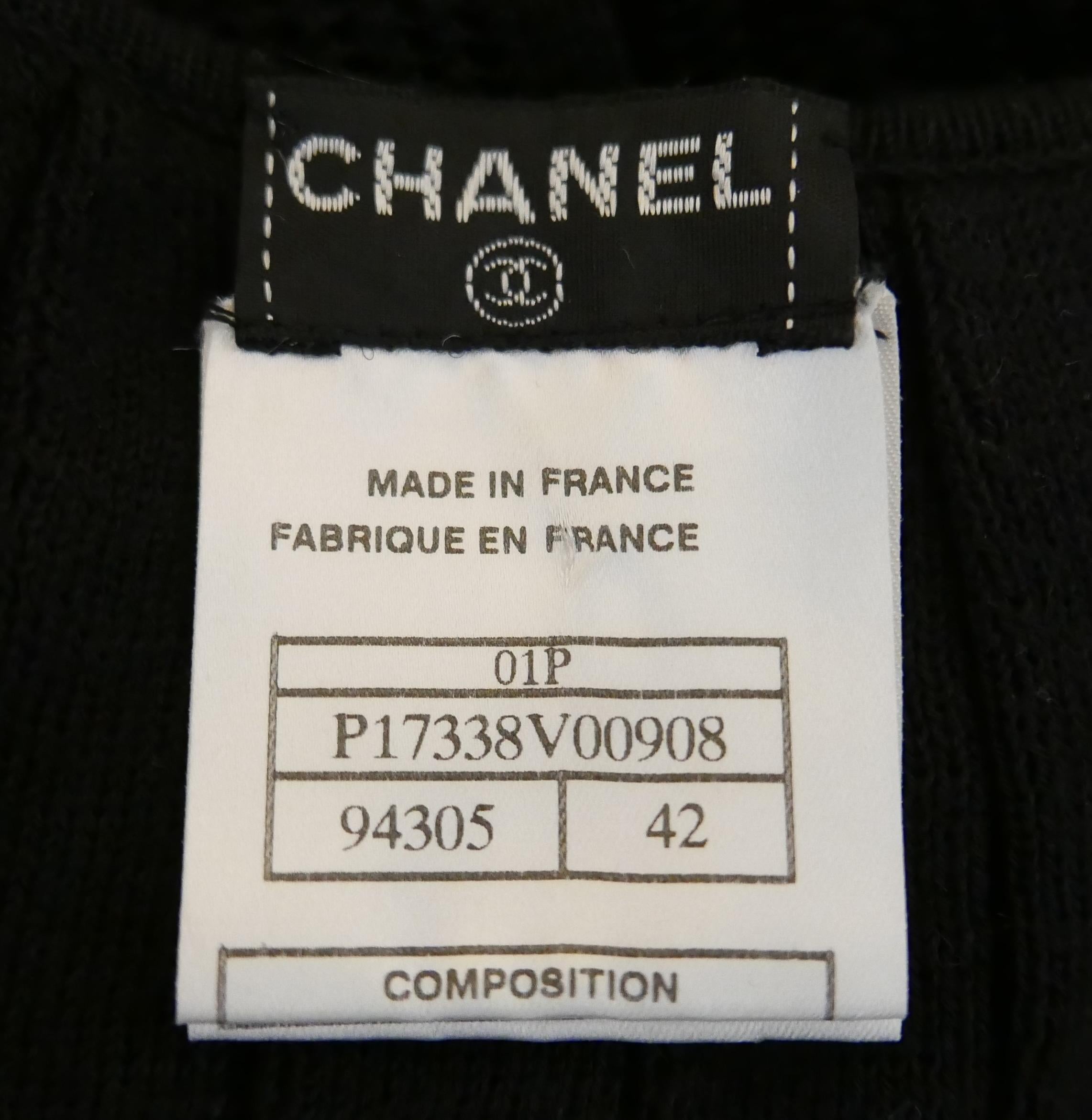 Chanel SS12 Black Zipper Detail Perforated Jacket For Sale 3