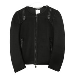 Chanel SS12 Black Zipper Detail Perforated Jacket