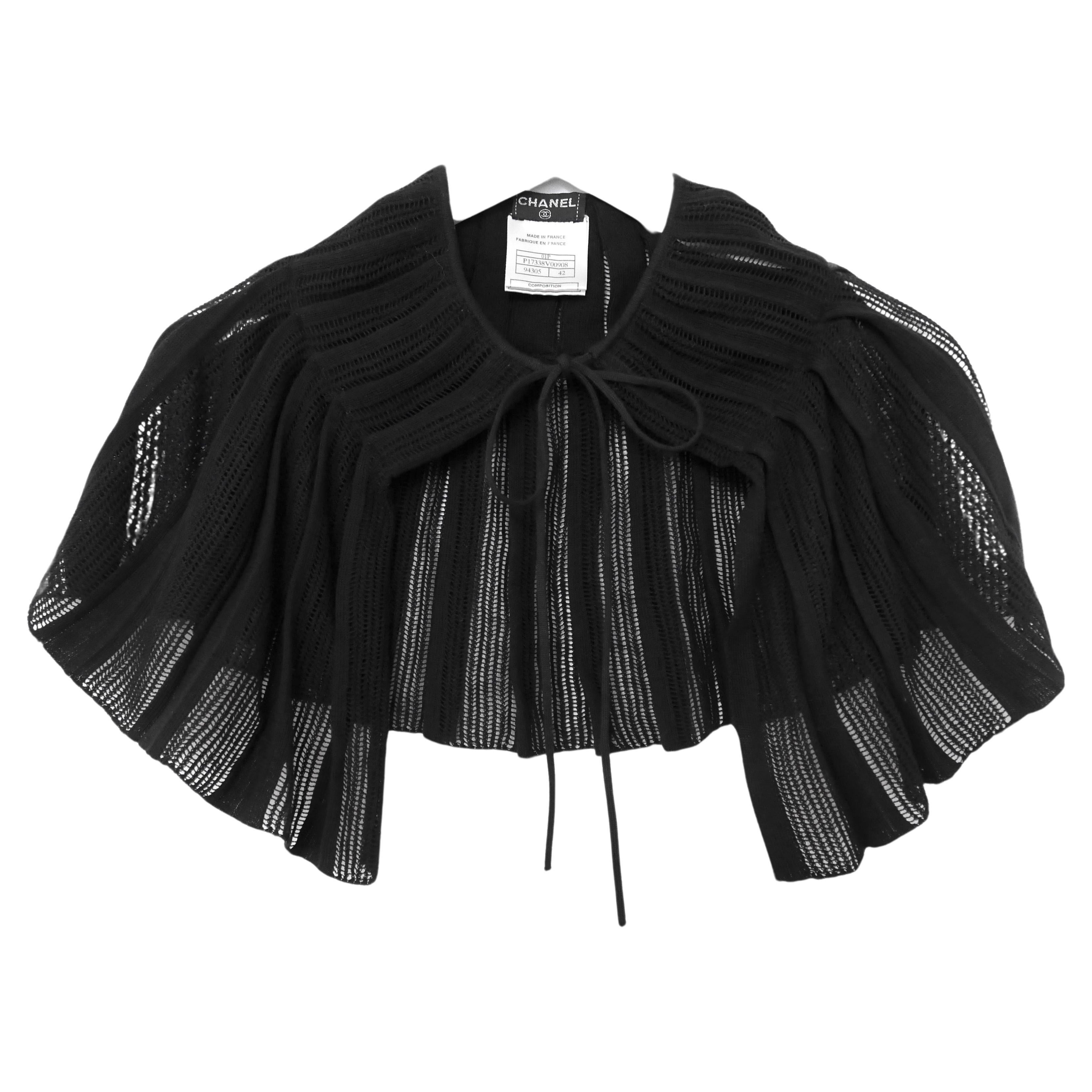 Chanel SS12 Black Zipper Detail Perforated Jacket For Sale