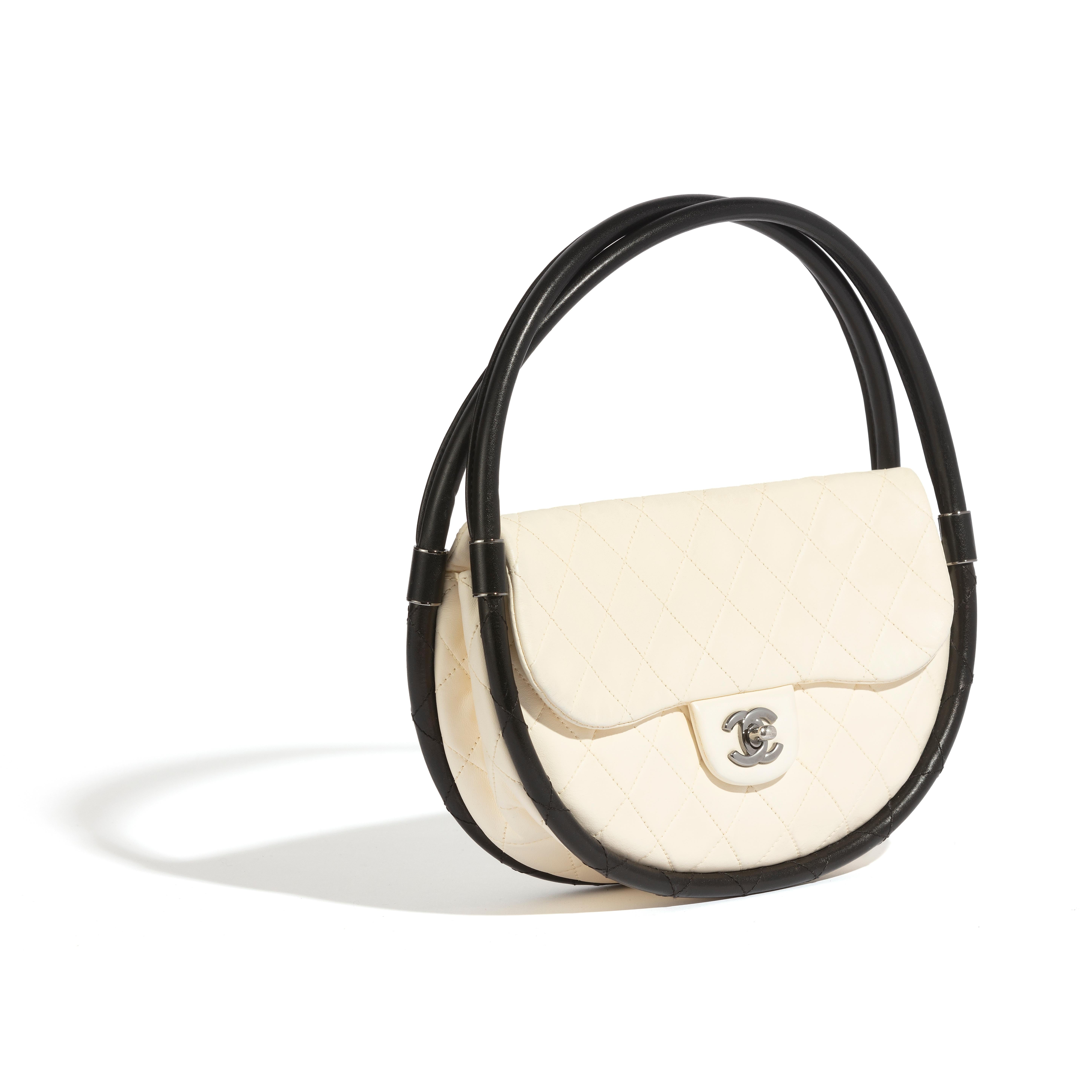 Chanel Limited Edition Large Hula Hoop Bag - White Shoulder Bags