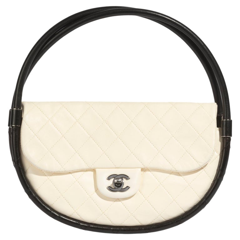 Chanel White Quilted Leather Hula Hoop Bag Chanel