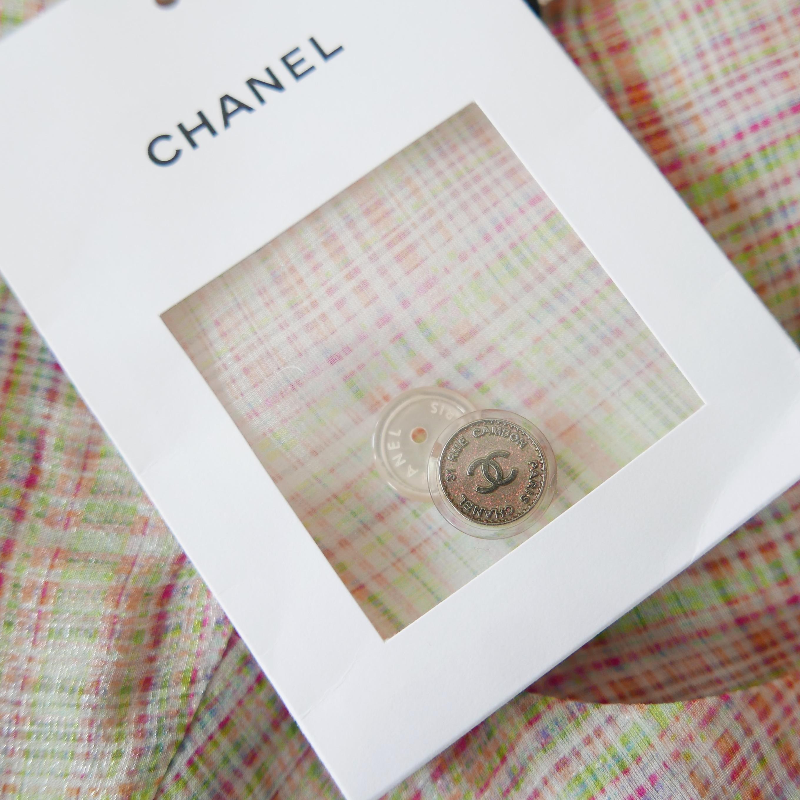 Chanel SS18 Pastel Organza Blouse For Sale 2