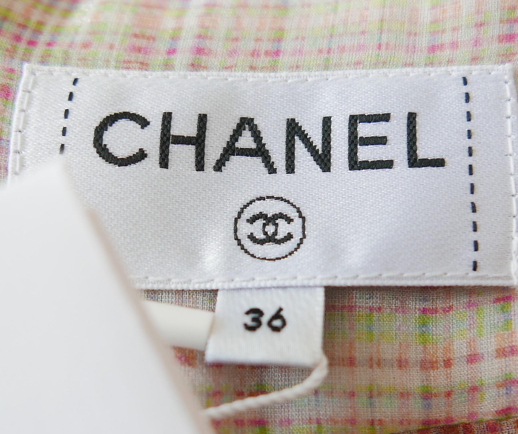 Chanel SS18 Jupe longue en organza à volants en vente 5