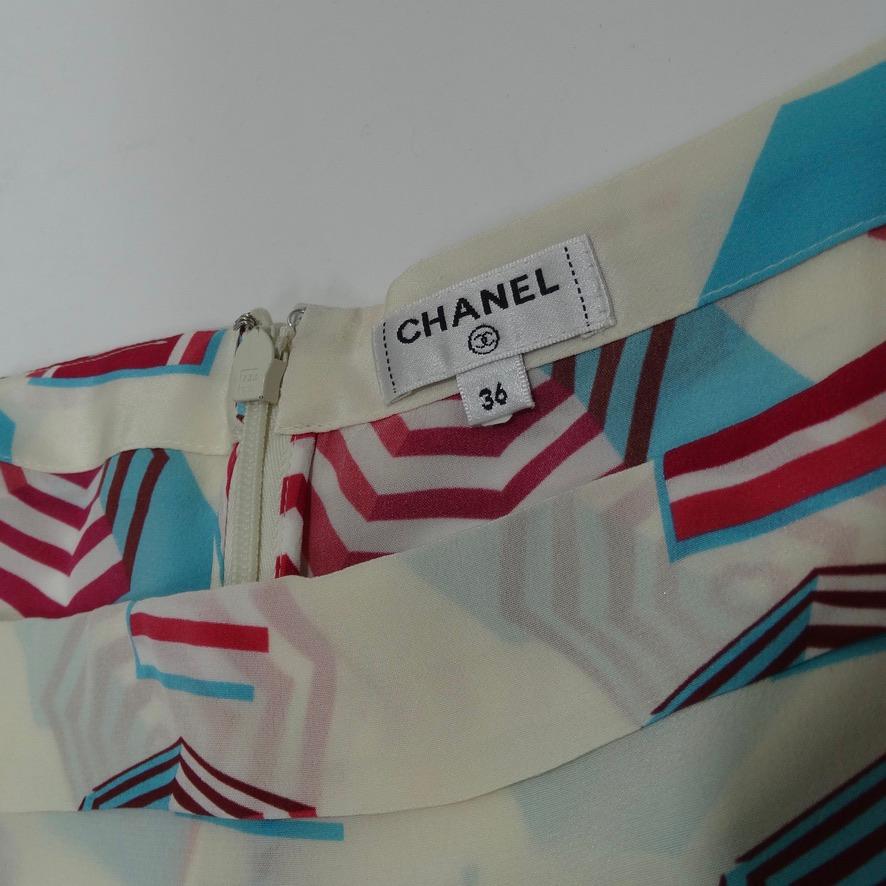Chanel - Robe d'été en soie imprimée parapluie SS19 en vente 5