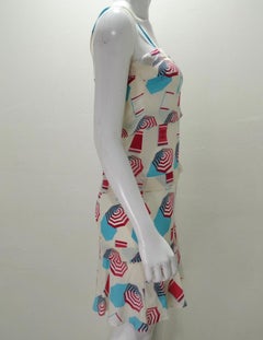 Chanel SS19 Umbrella Print Silk Sun Dress