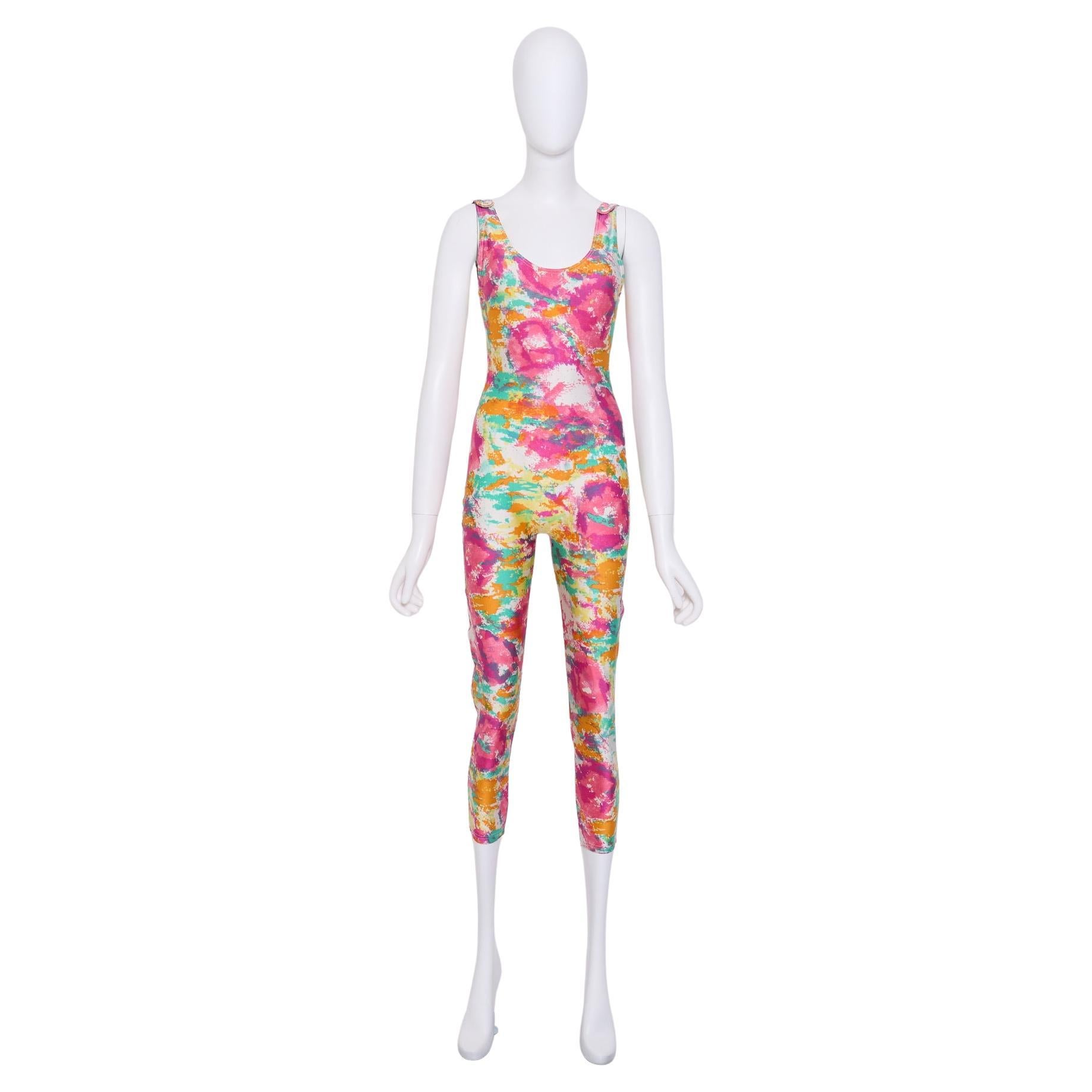 Chanel SS1991 Watercolor Jumpsuit For Sale