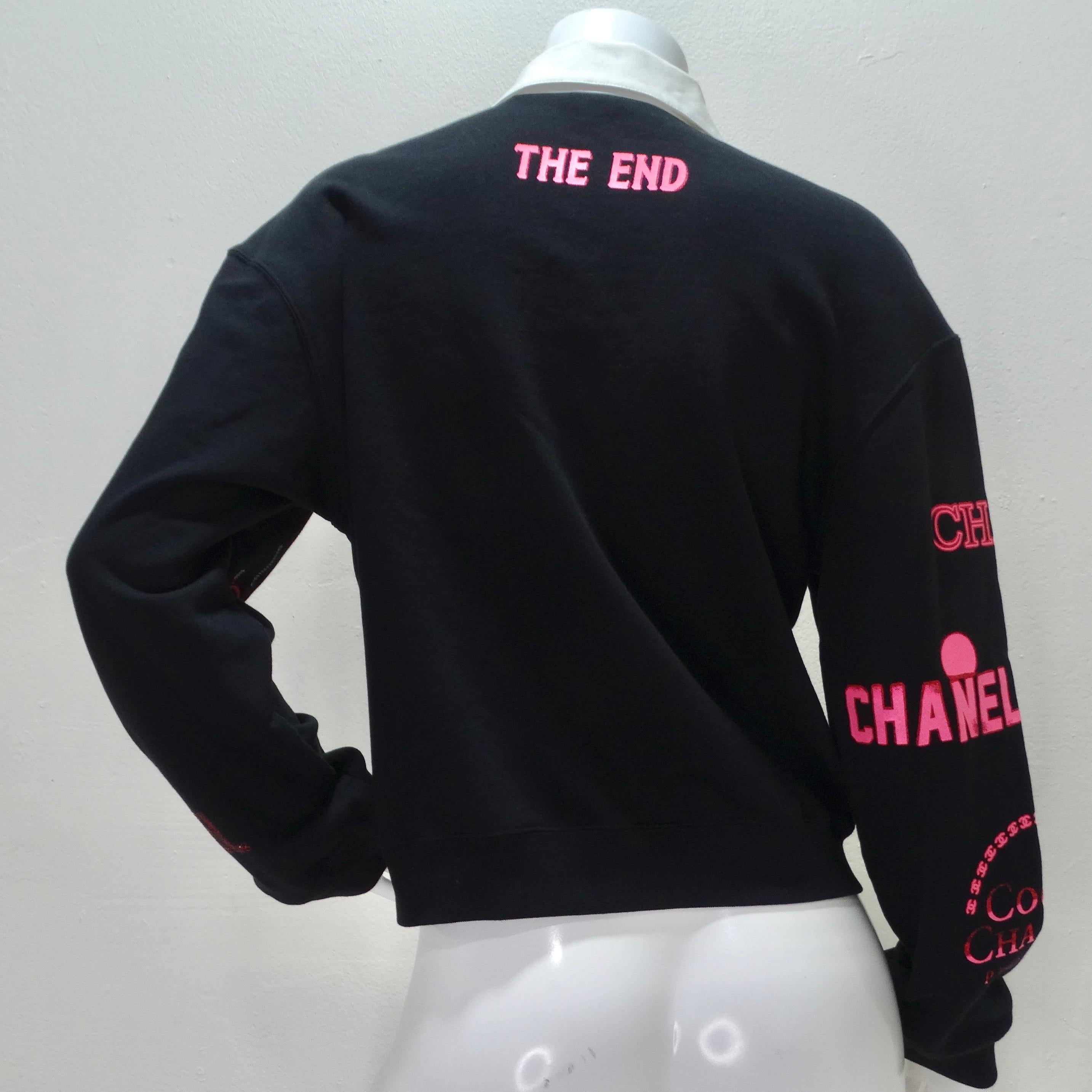 Chanel SS21 Pink Logo Polo Sweatshirt 1