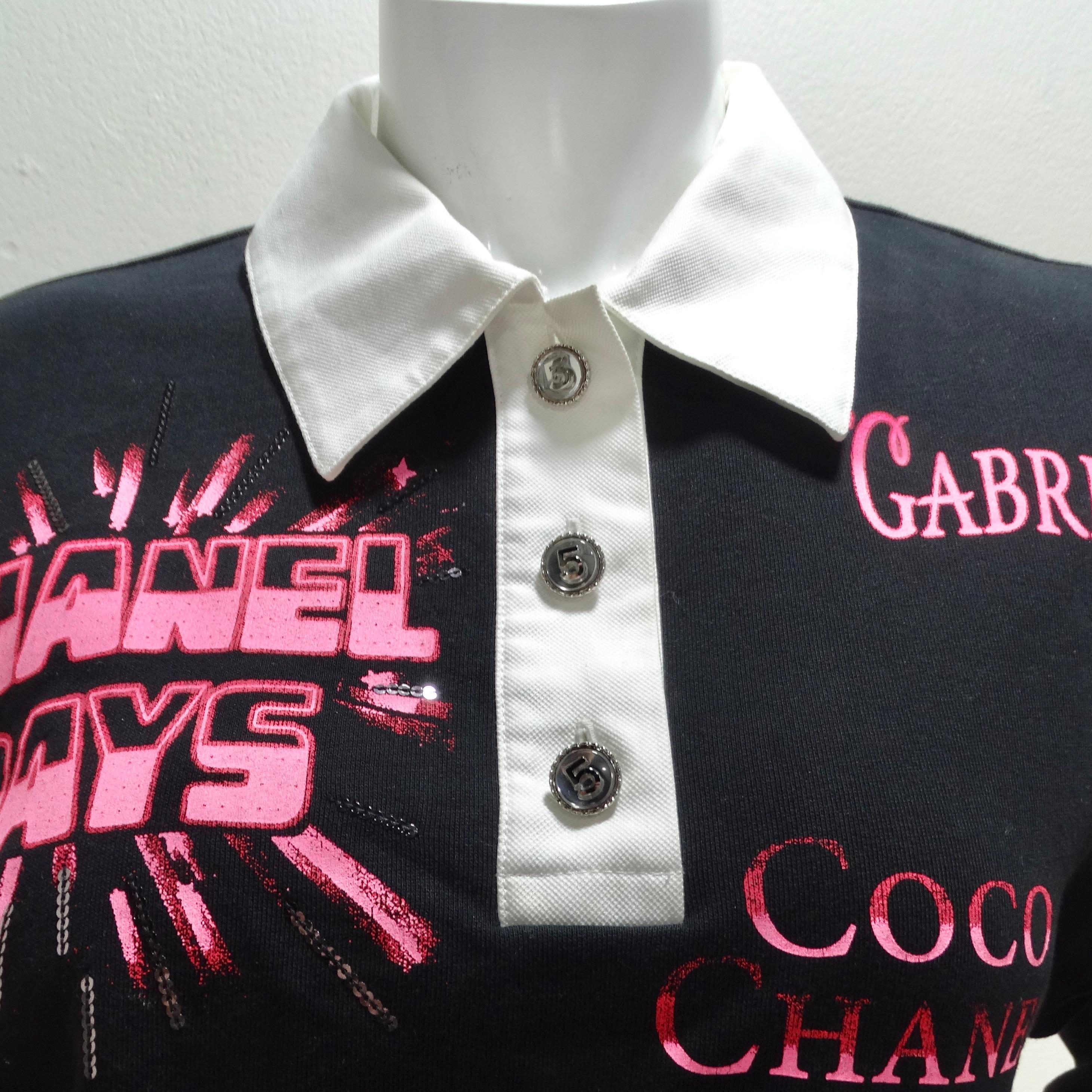 Chanel SS21 Pink Logo Polo Sweatshirt 4