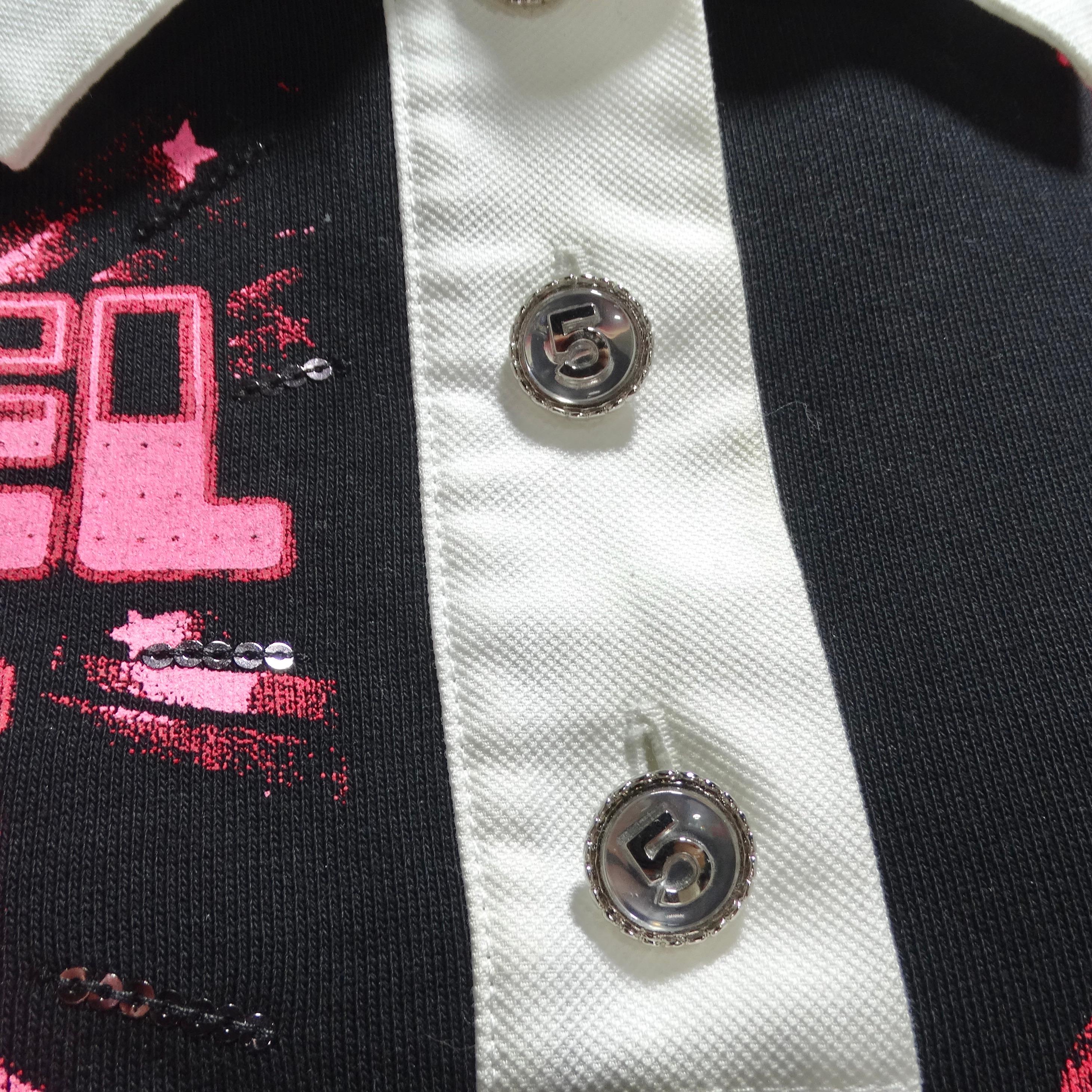 Chanel SS21 Pink Logo Polo Sweatshirt 5