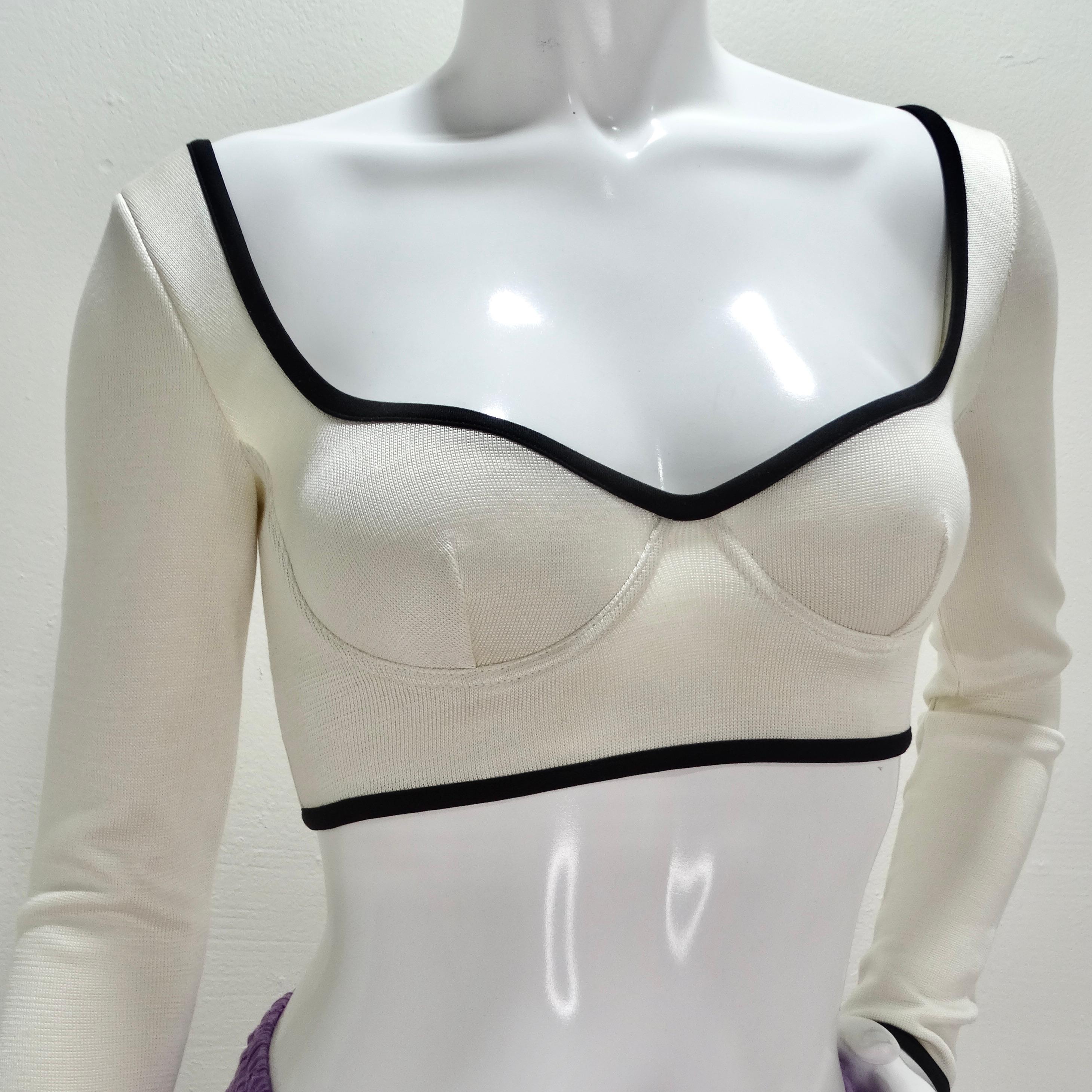 Gray Chanel SS21 Silk Bustier Crop Top