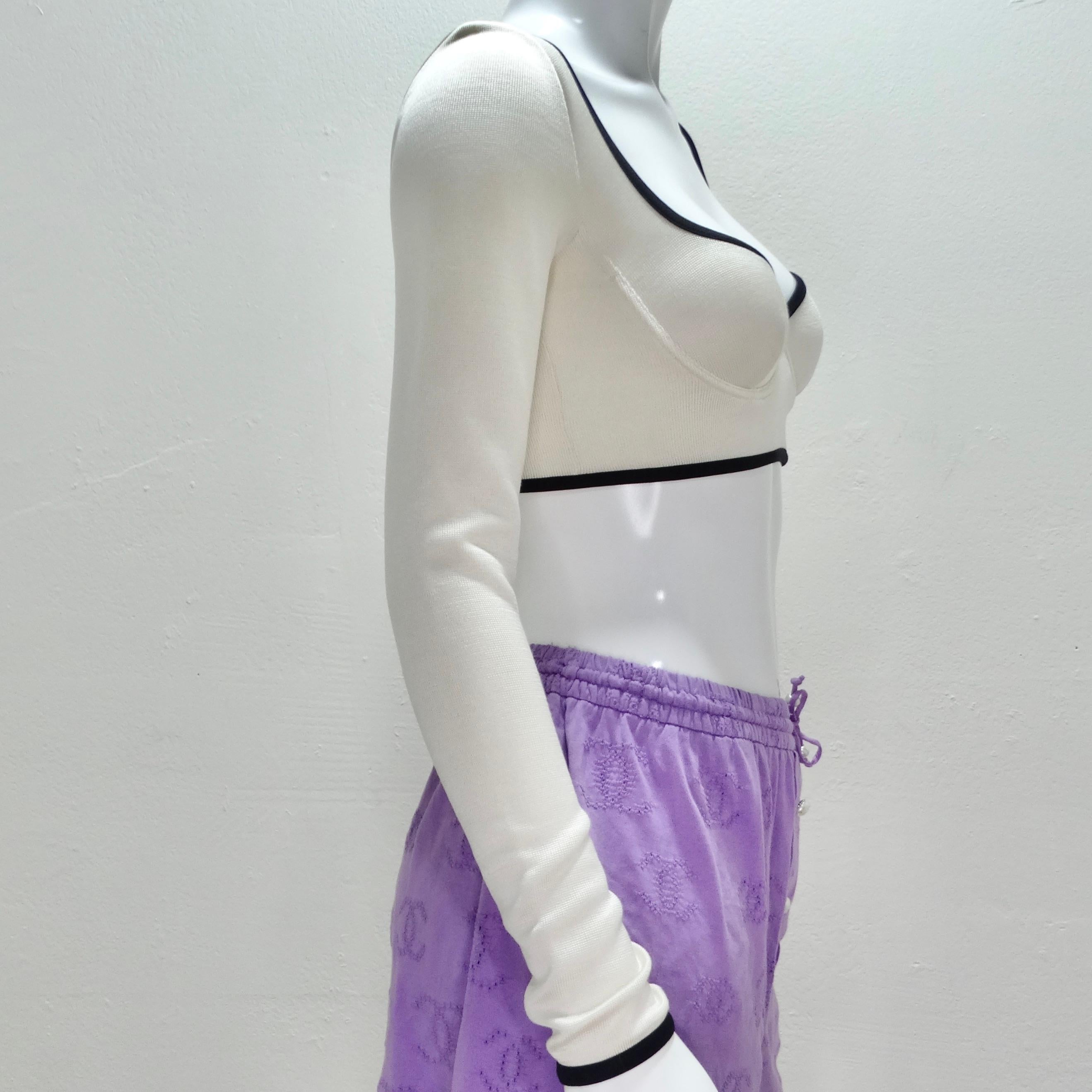 Chanel SS21 Silk Bustier Crop Top 1
