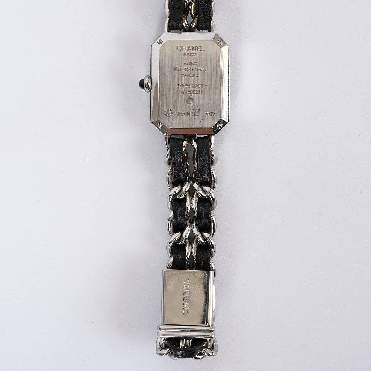 CHANEL stainless steel & black PREMIERE ICON CHAIN Watch For Sale 1