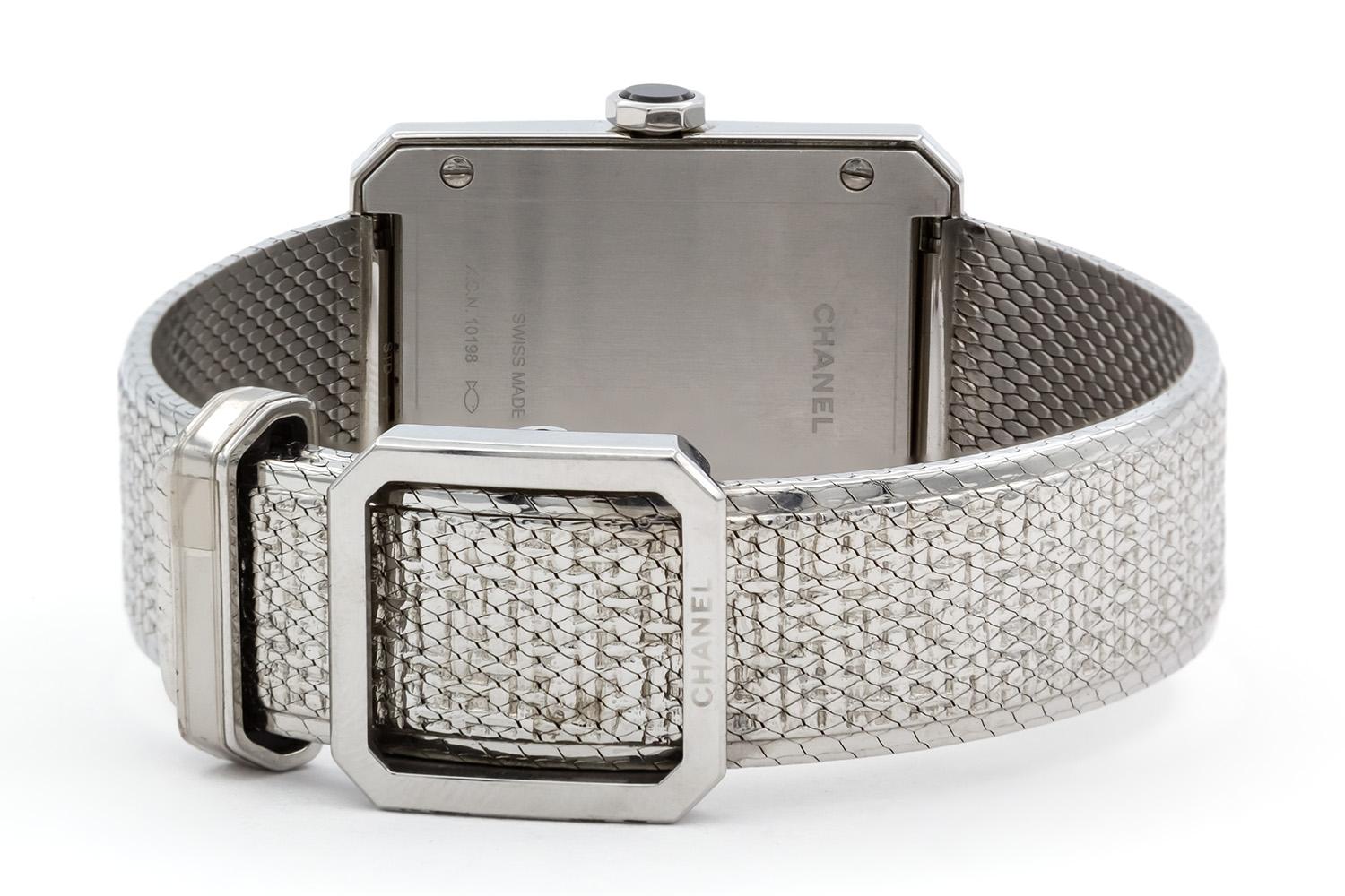 chanel boyfriend watch diamond