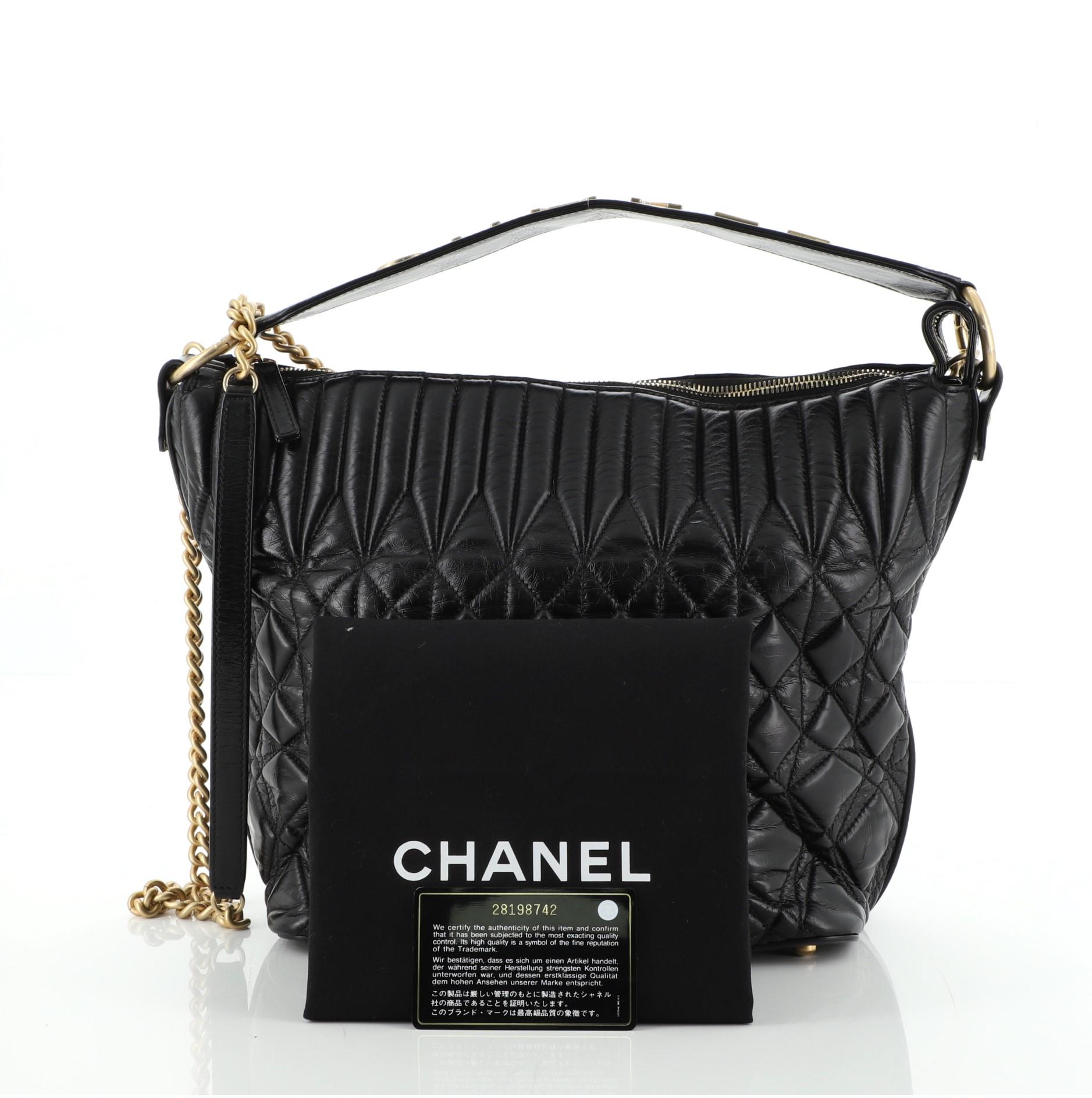 Chanel State of The Art Hobo Quilted Glazed Calfskin at 1stDibs