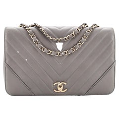 Chanel Statement Flap Bag Chevron Calfskin Medium