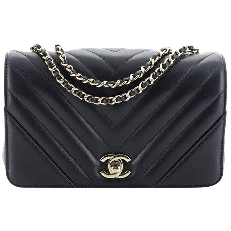 Chanel Statement Flap Bag Chevron Calfskin Mini