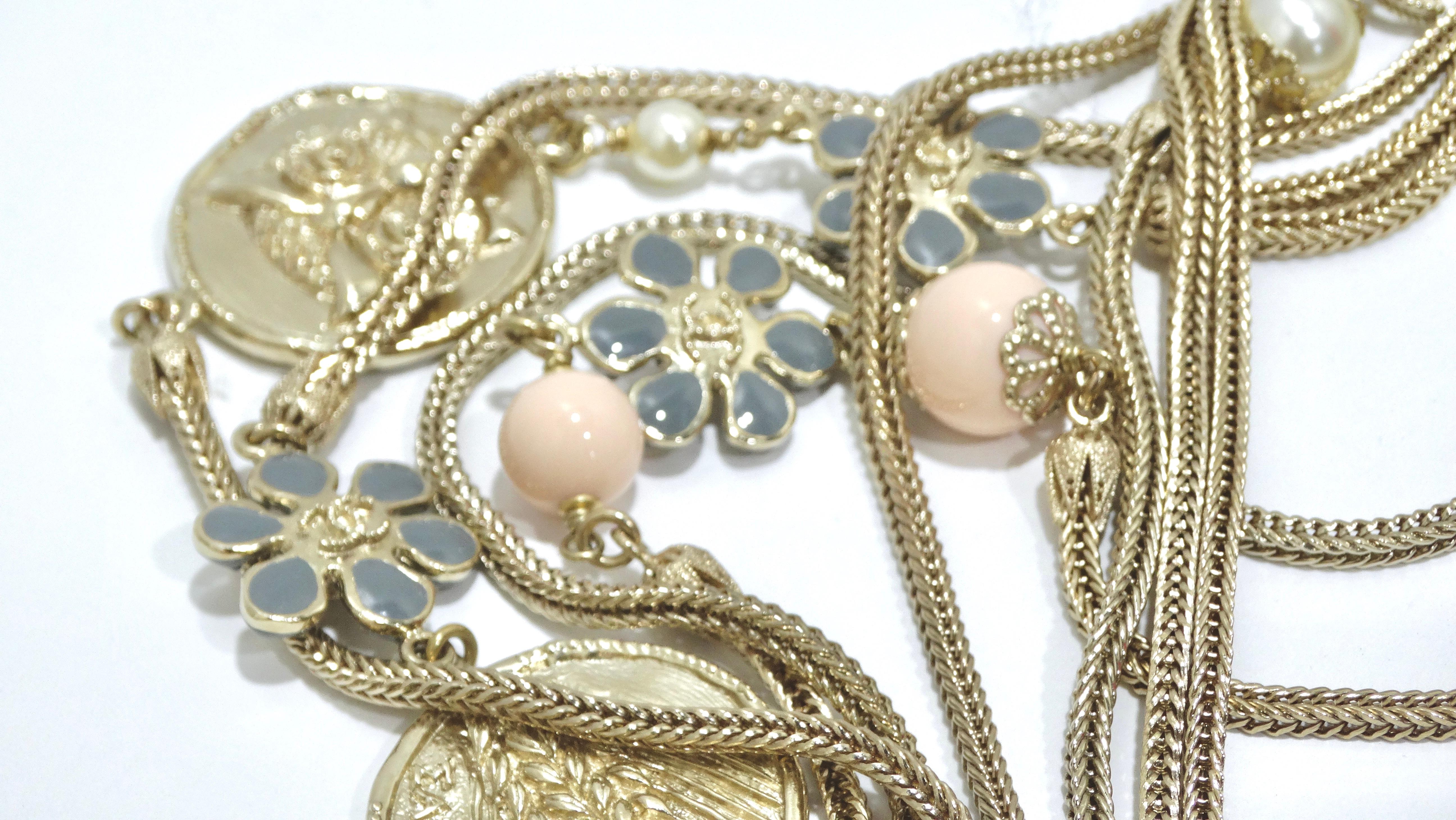 Chanel Statement Pendant Multi-Chain Necklace For Sale 6