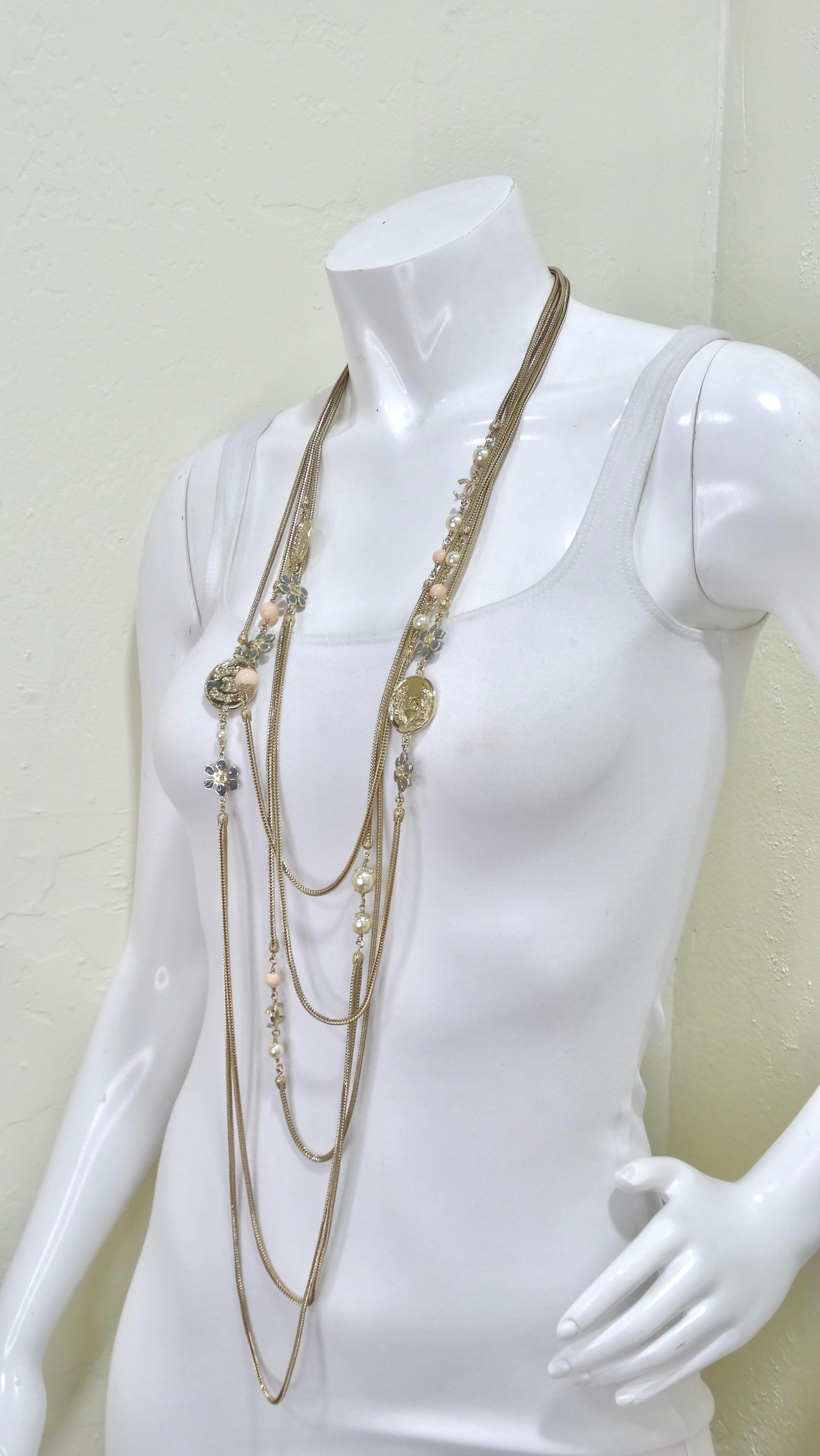 chanel multi chain necklace