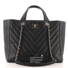 Chanel Statement Shopping Tote Chevron Calfskin Large