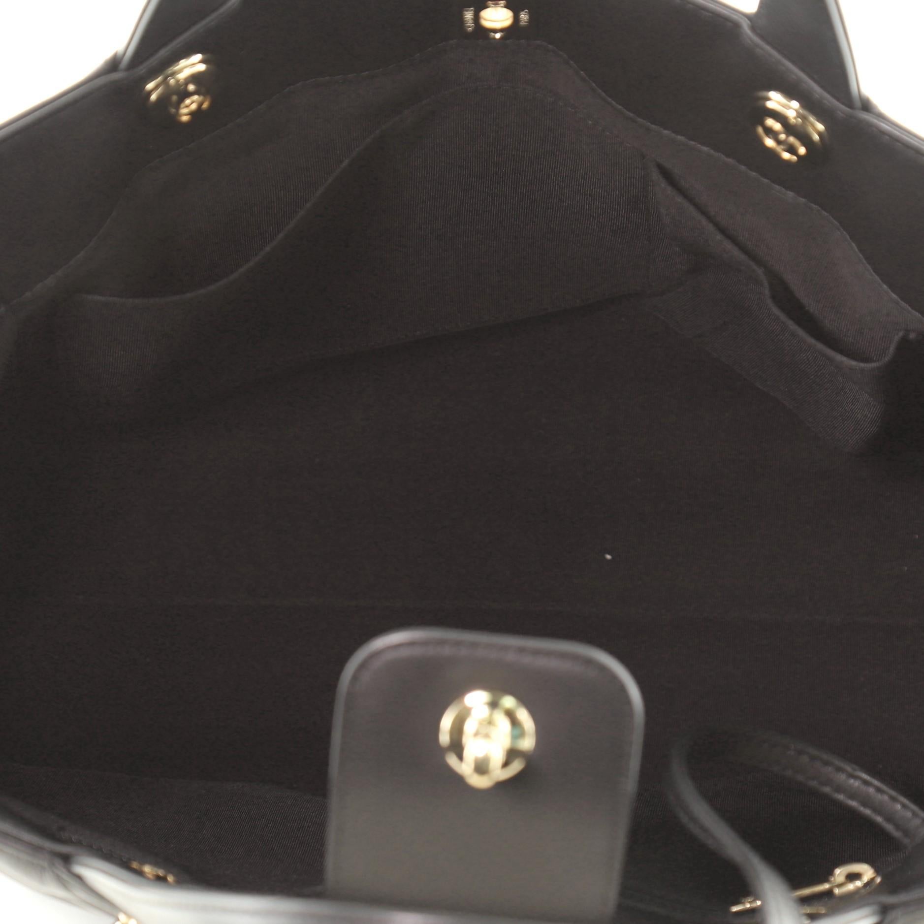 Women's or Men's Chanel Statement Shopping Tote Chevron Calfskin Large