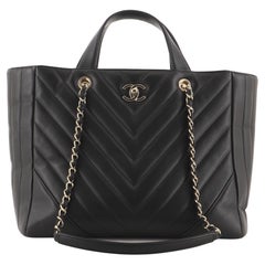 Chanel Statement Shopping Tote Chevron Calfskin Large