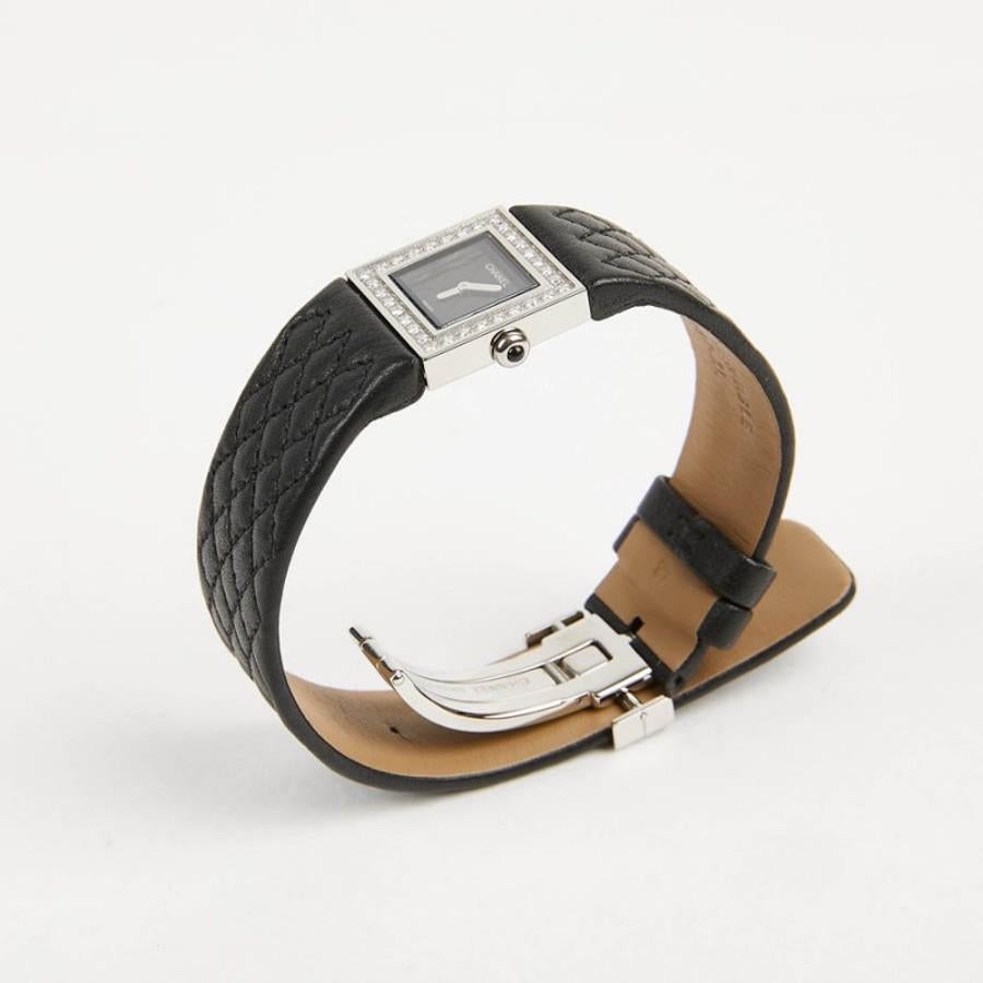 Chanel steel watch set with diamonds In Good Condition In Paris, FR