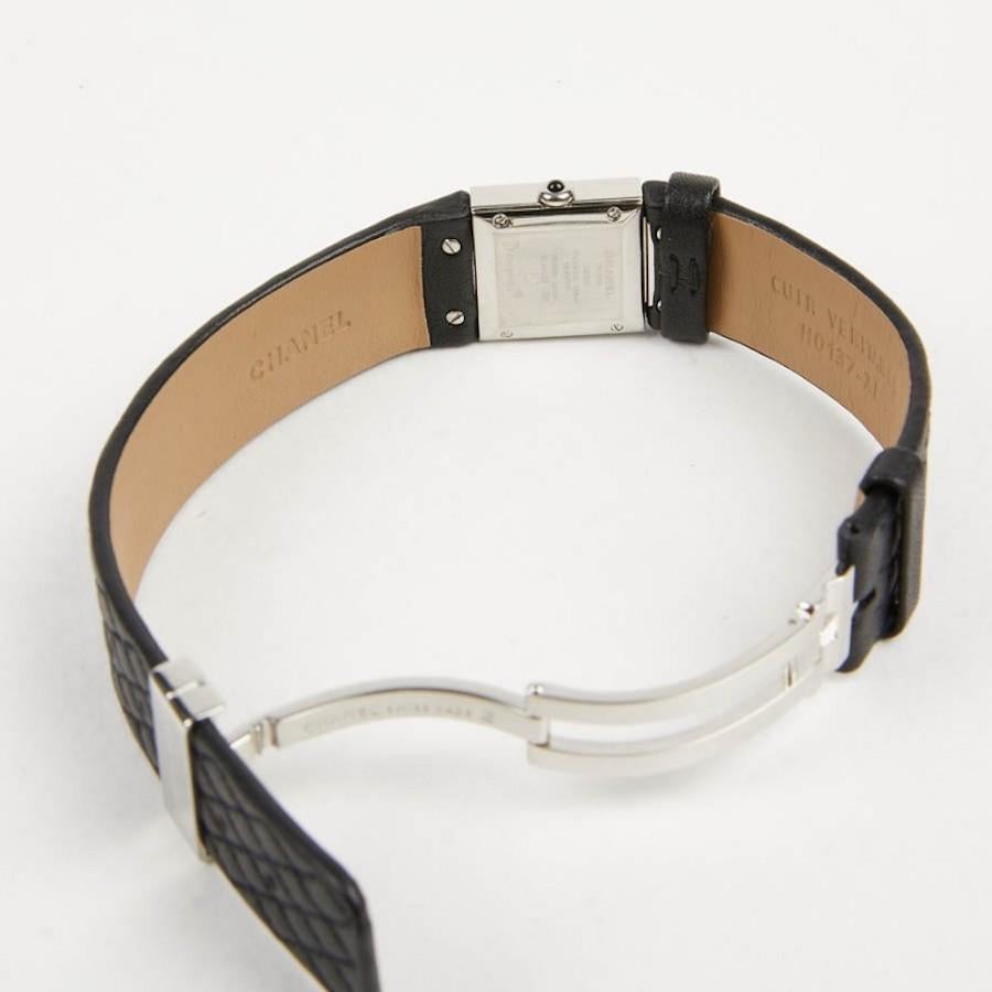 Chanel steel watch set with diamonds 3