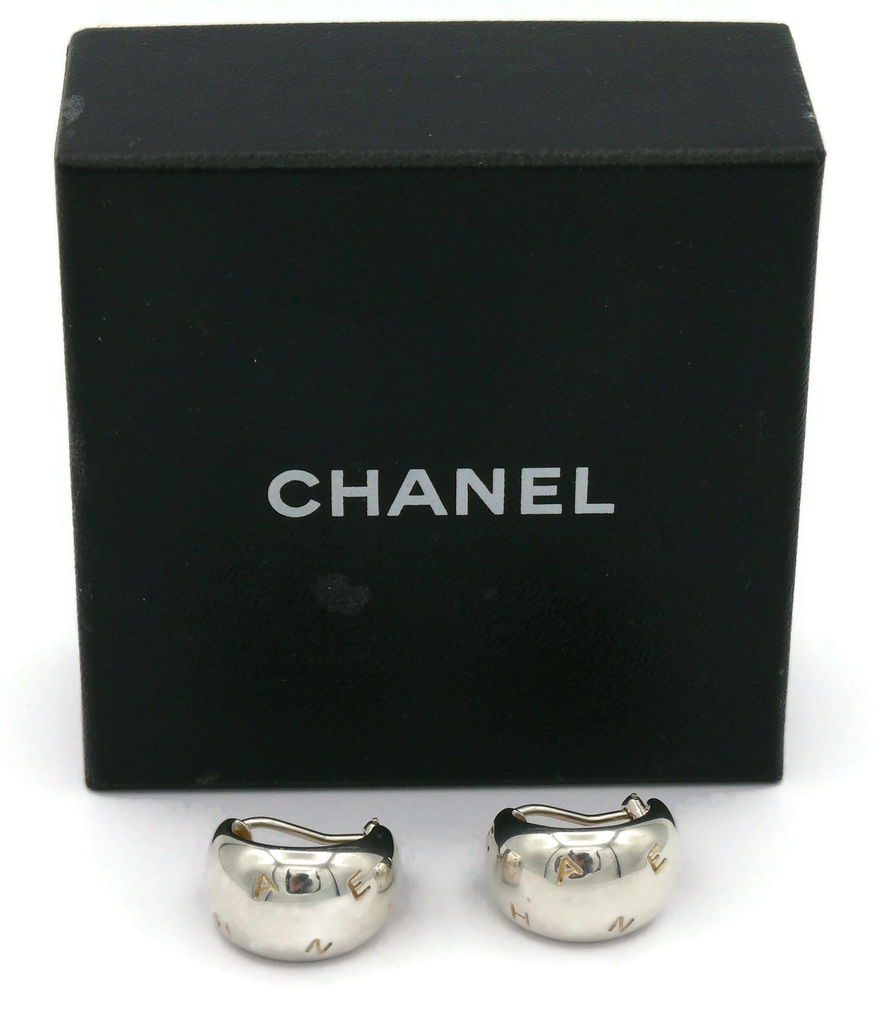 chanel sterling silver earrings