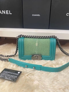 Chanel Stingray Boy Small Green