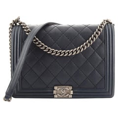 Chanel Stitch Boy Flap Bag Quilted Calfskin Large
